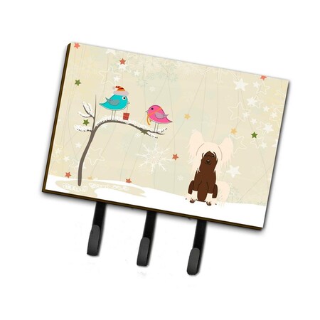 Jensendistributionservices Christmas Presents Between Friends Chinese Crested Cream Leash or Key Holder MI1704490